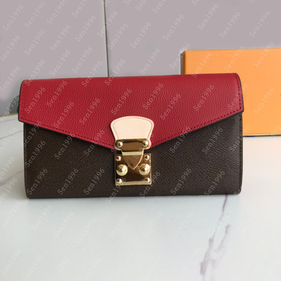 

Fashion High Quality Woman Wallets Purse Long Wallet Card Holders Bags Coin Purse Key Case The Purse With The box #58414, Fuchsia