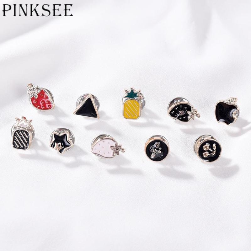 

Pins, Brooches PINKSEE 12 Pcs/Set Brooch Pins Jewelry Corsage Clothing Accessories Imitation Pearl Fragrance Style Coat Badge, Gray