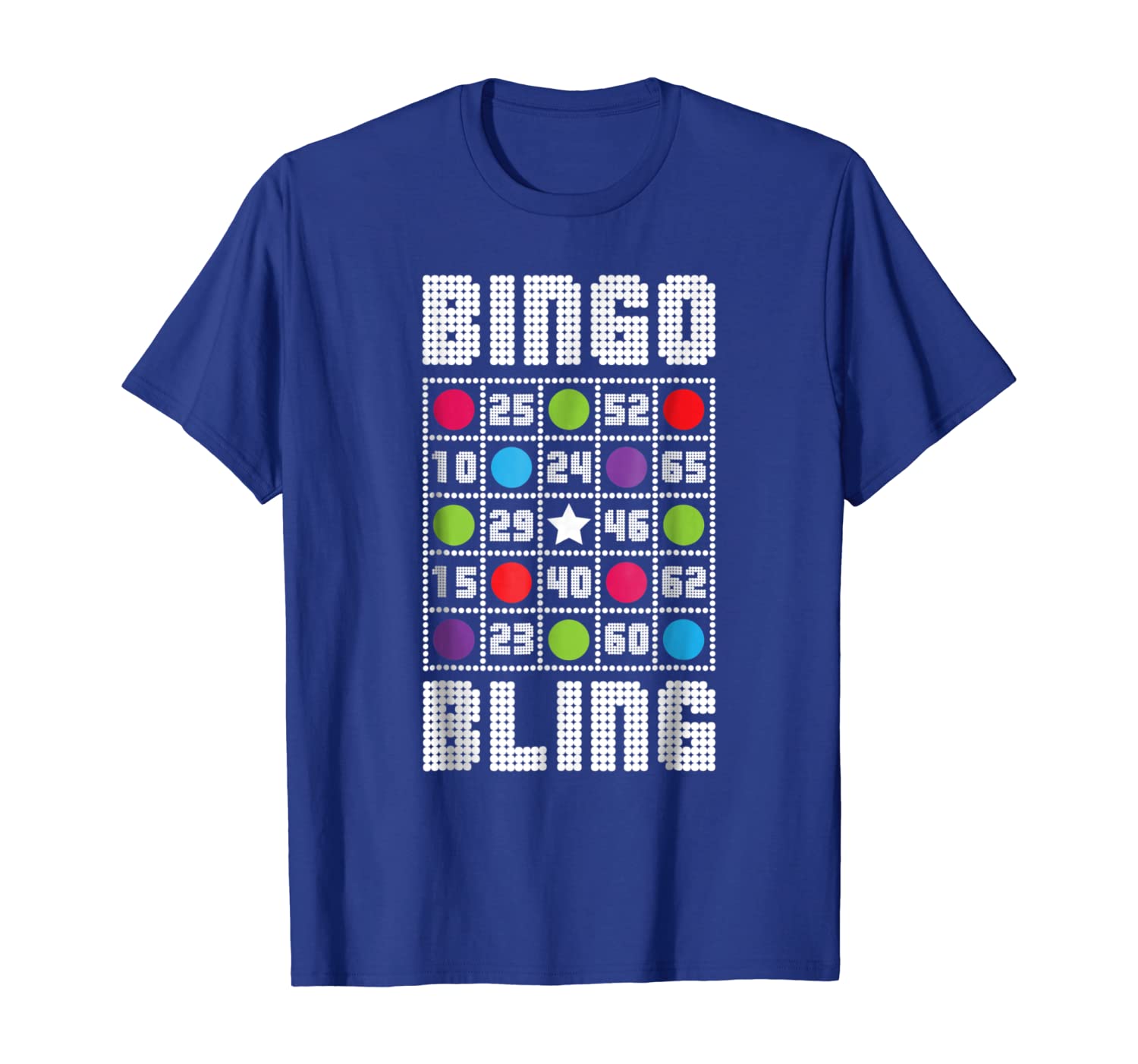 

Bingo Bling Rhinestone Style Funny Lucky Player Gift T-Shirt, White;black