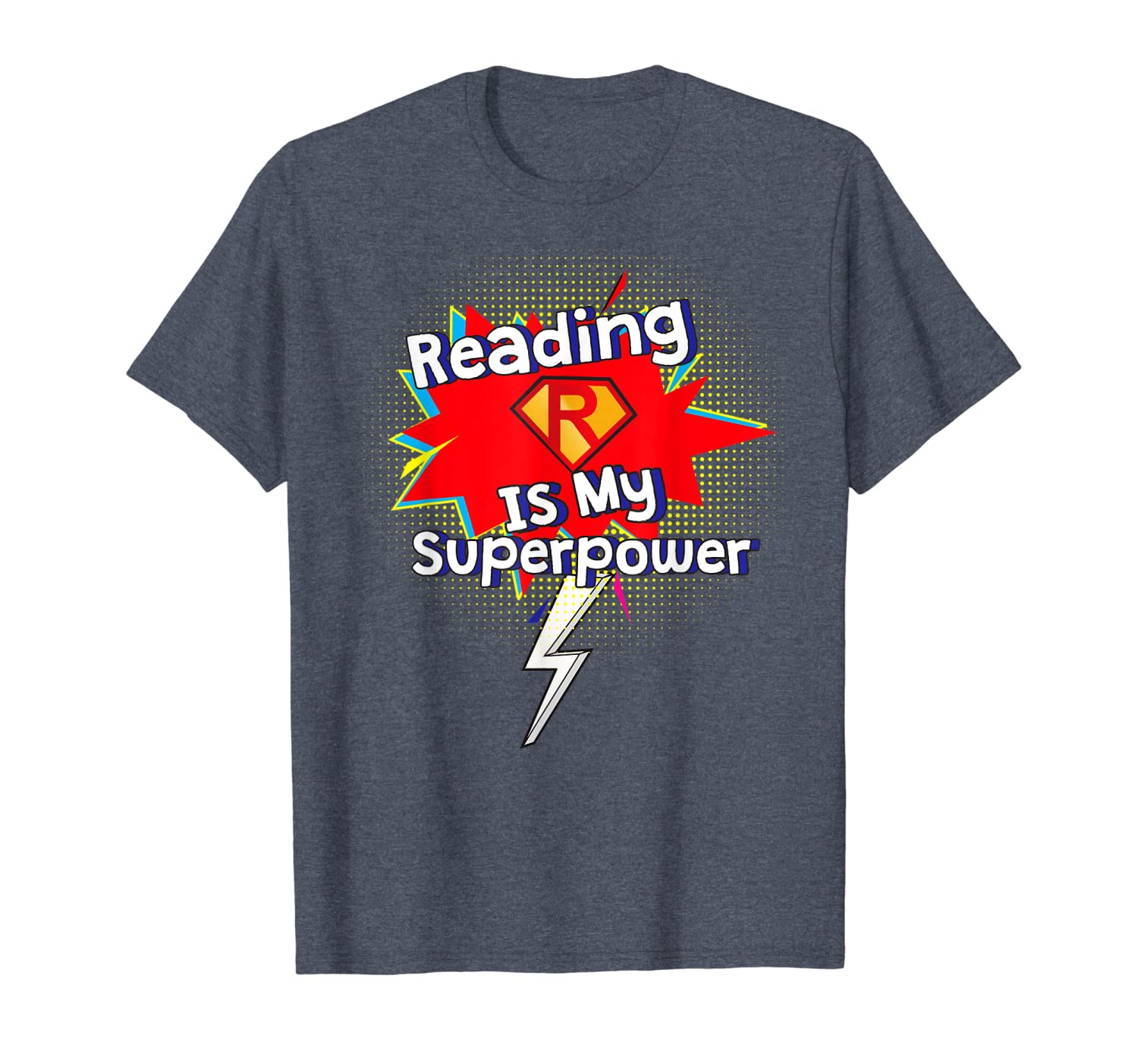 

funny reading is my superpower t-shirt gift tee shirt books, White;black