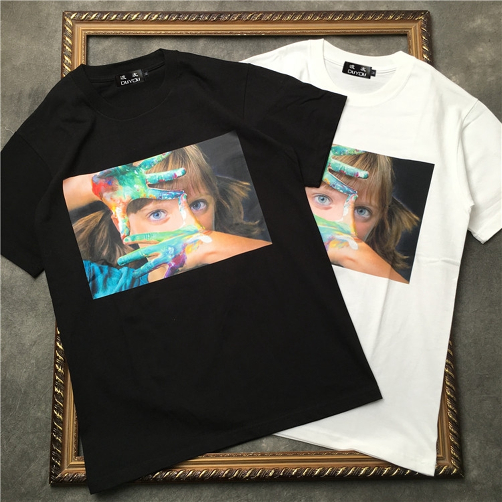 

2021 New Barrett Doodle Girl Print Tee Mens Short Sleeve T-shirt Women Cotton Casual Hip Hop Highstreet t Shirt Black S-xl Llfq