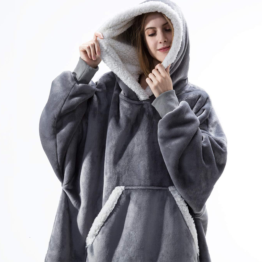 

2021 Plus Thick Cotton Flannel Oversized Hoodies Women Sweatshirt Unisex Warm Winter Tops New Homewear Casual Pullovers Heqk, Avocado