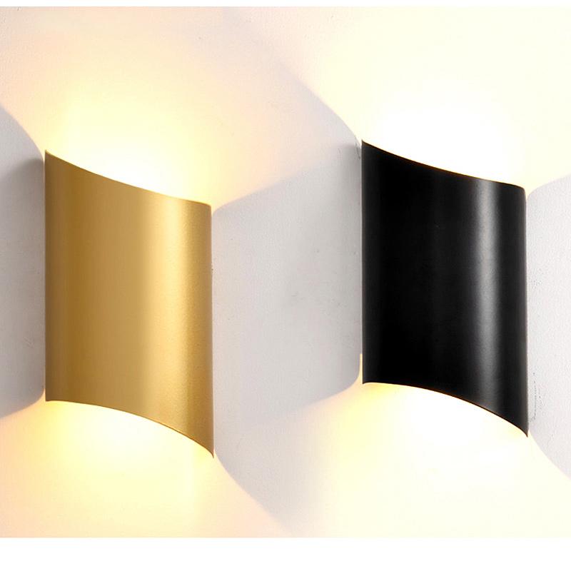 

Modern Led Wall Light Lamps Black White Gold Aluminum Sconce Bedroom Light Wall Lamp for Living Room Up Down Stairs Led
