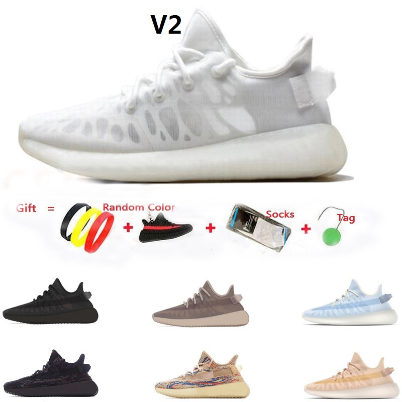 Kaws 2021 kanye Top Mono Pack V2 west mens womens Running shoes 3m ice Blue clay cinder white men sport sneakers Cool Summer women fashion trainers