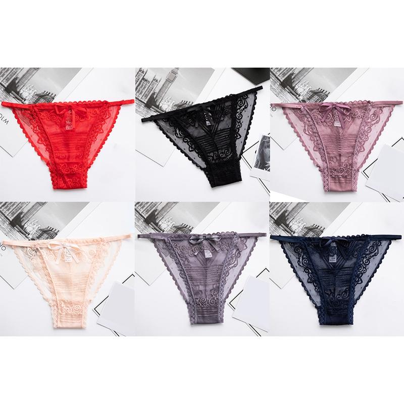

Women's Panties Women Comfortable Cotton Polyester Lace Sexy G-String Girl Underwear Solid Color, Black;pink