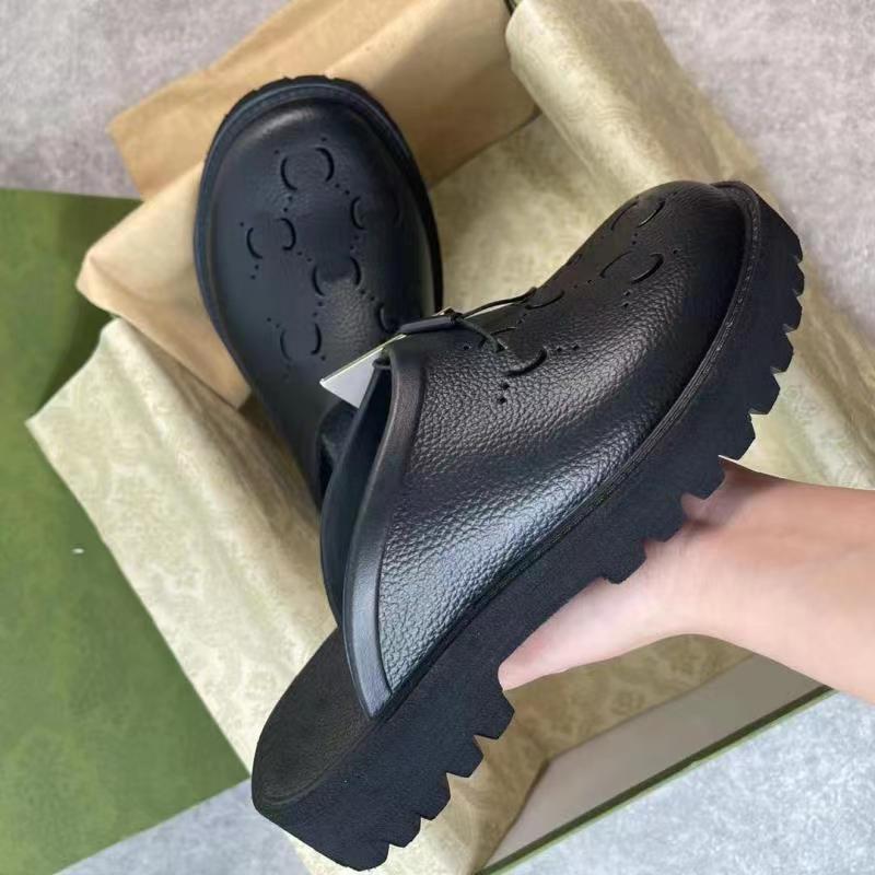 

slip on sandals luxurys men women slides fashion rubber Italy thick bottom with holes 2021 Design flat slipper slide floral blossom animals snake tiger, Thick 07