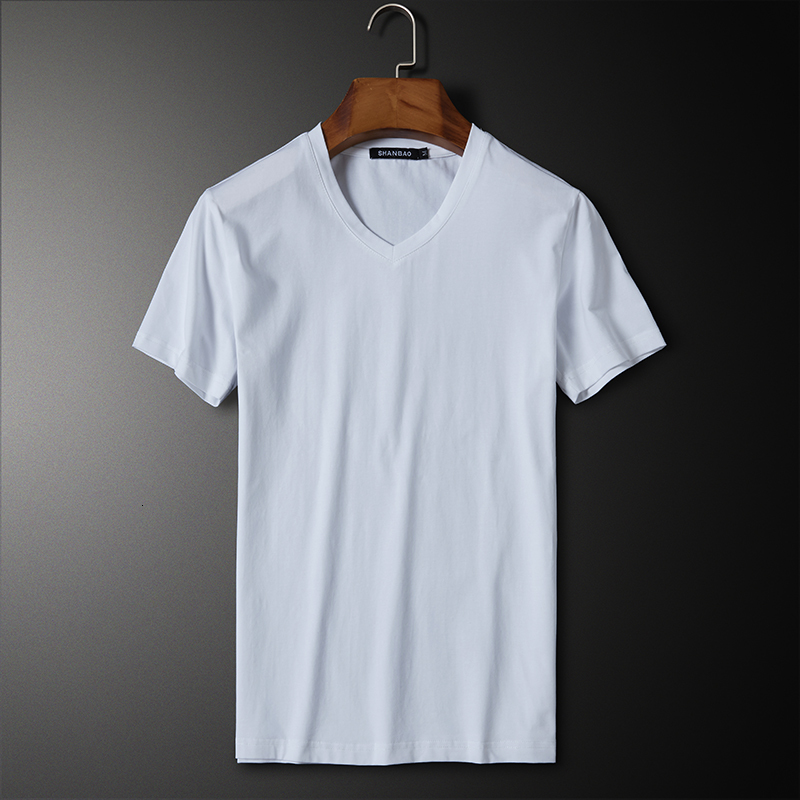 

2021 New Men T-shirt Solid High Quality Cotton Mens Tshirts Summer Short Sleeve Plus Size 5xl- Man Tshirt Breathable Slim Shirt Enu3, Black