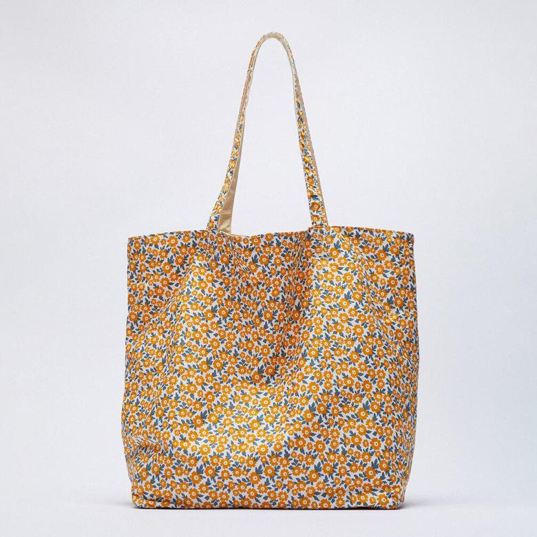 

Evening Bags Casual Cute Flower Shopper Bag For Women Designer Handbag Lady Shoulder Double Face Large Capacity Tote Big Purse 2021