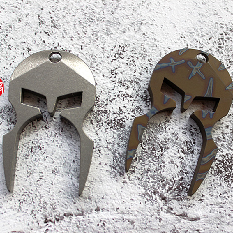 

titanium TC4 EDC Keychain Skull Outdoor camping Multifunction tool CNC Multi Self defense Titanium Knuckles