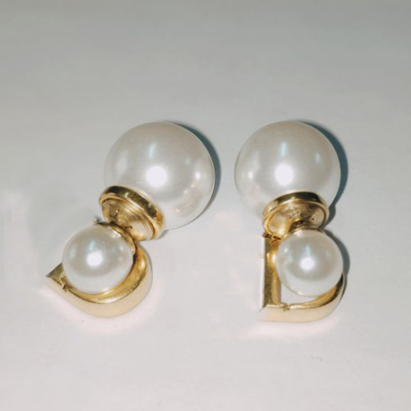 

Top Quality Luxury Designer Earrings Pearl Earring Charm Dangle Ear Cuff Hoop Drop Jewelry Women CD Letter LOGO Groove Design Party Wedding, Golden