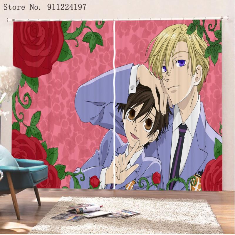 

Japanese Anime 2 Panels Windows Curtains Thicken For Living Room Beautiful Bedroom Decorative Kitchen Windows Drapery Treatments