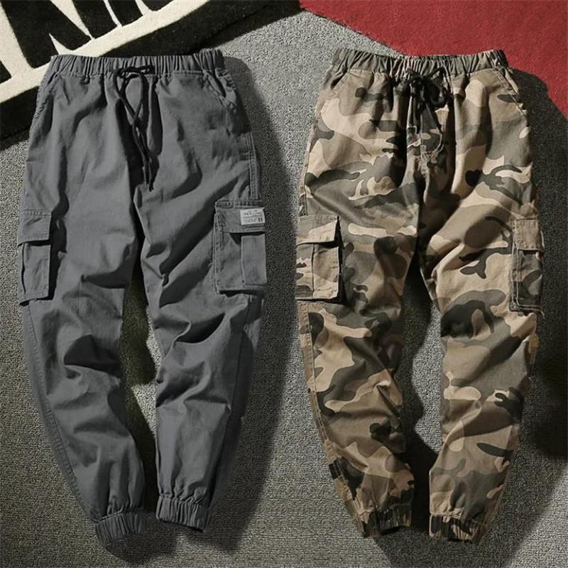 

Men's Pants Overalls Summer Cargo Casual Camouflage Pattern Big Size Loose Sweatpants Outdoor Sport 2022 Arrival, Black