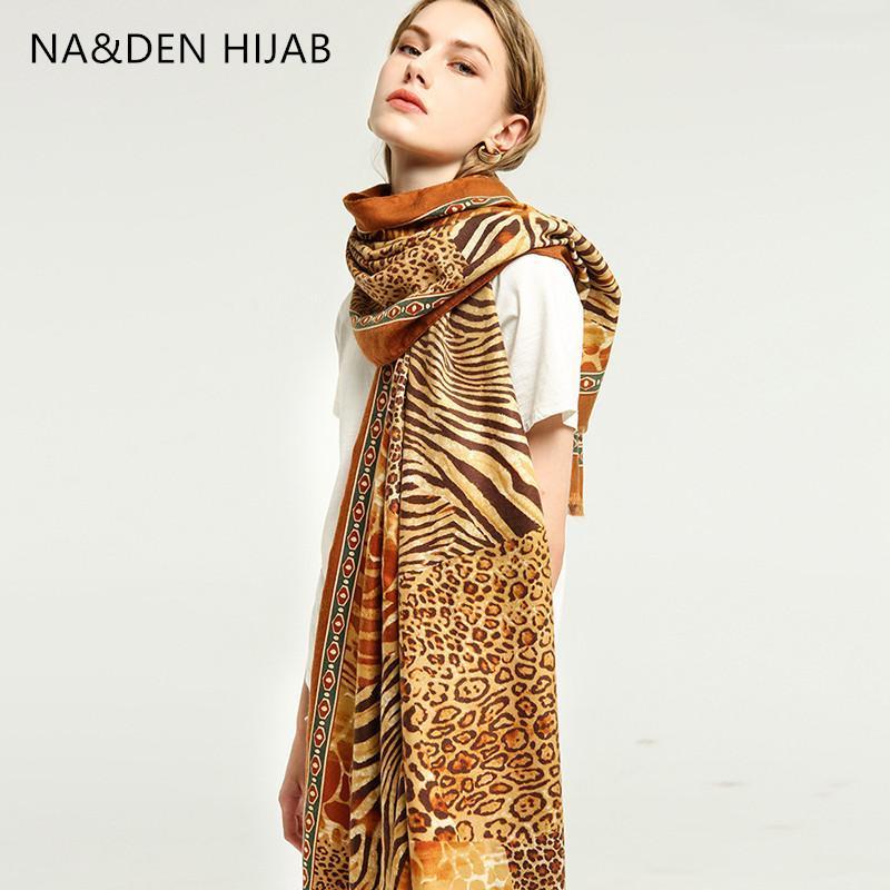 

Scarves Long Muffler Solid Shalws Muslim Hijab Viscose Classic Leopard Hi-Q Ladies Wraps Winter Scarf Islamic Bandana 8 Pcs/lot