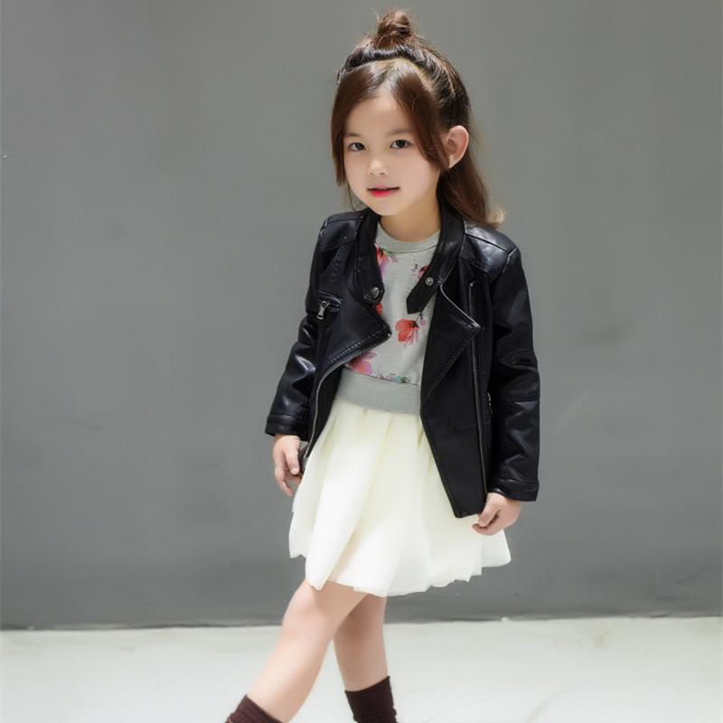 

Jackets 2022 Girls Boys Pu Zipper Kids Baby Stand-up Collar Leather Jacket Spring Autumn Cool Coat Children Clothes Overcoats, Blue;gray