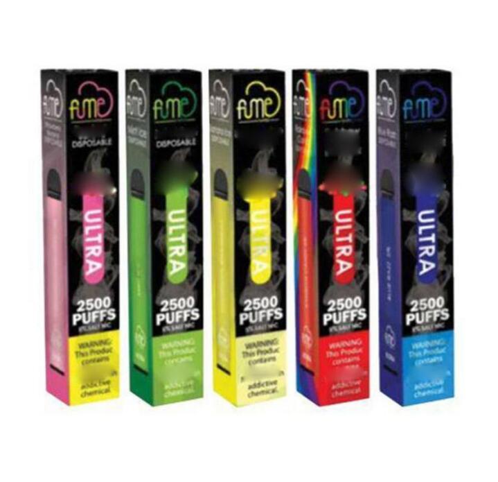 

Fume Ultra 2500 Puffs Disposable Vape Pod Device 850mah Battery 9ml Cartridge Starter Kit pk Puff plus extra bang xxl EZZY