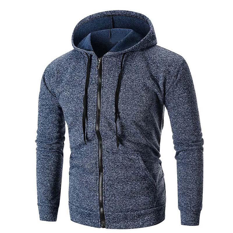 

Men's Jackets Fleece Jacket Men Long Sleeve Solid Hoodie Hooded Winter Outwear Windbreaker Coat, Black;brown