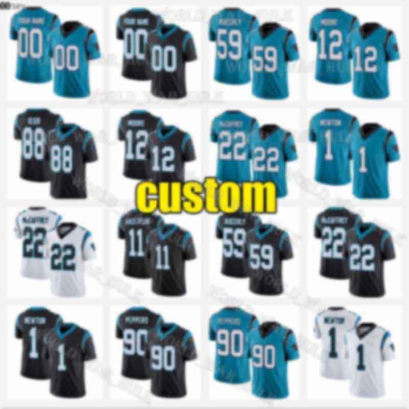 

Carolina Panthers Jersey Custom 22 Christian McCaffrey 5 Teddy Bridgewater DJ Moore Jeremy Chinn Brian Burns Robby Anderson, Custom men (heibao)