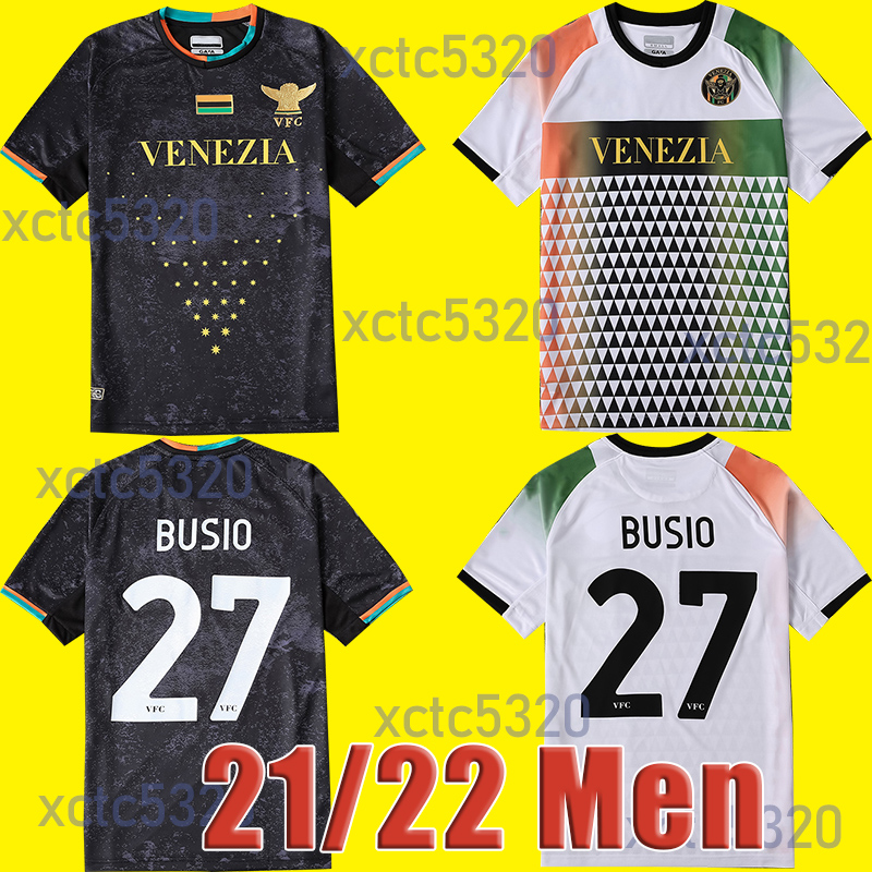 

Venezia Football Jerseys 21/22 #10 ARAMU #11 FORTE Venice Home Black Soccer Jersey #27 BUSIO #7 MAZZOCCHI Away White Shirt 2021/2022 Men 3rd Adult Uniforms, Home no patch
