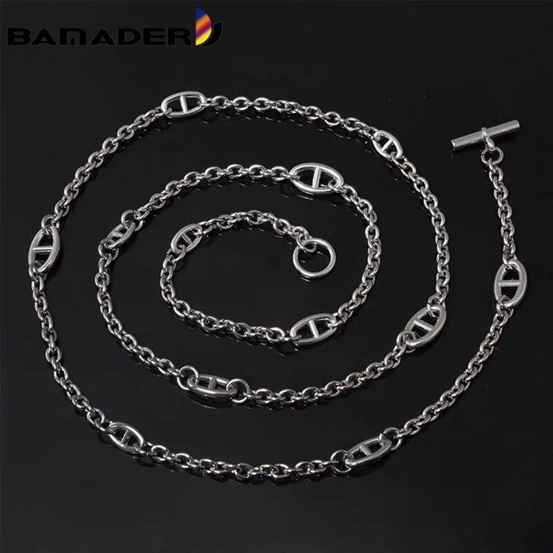 

BAMADER Gold Silver Chain Strap DIY Shoulder Bag Straps Length 115CM High Quality Metal Bag Parts & Accessories Chain Bags Strap 210306
