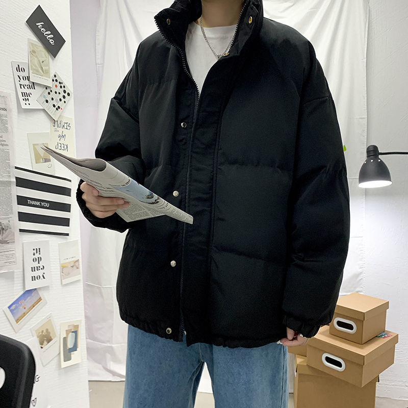 

2021 New Winter Jacket Men's Parka Warm Fashion Casual Thick Men Streetwear Wild Short Coat Mens Clothes -2xl Thih, Black