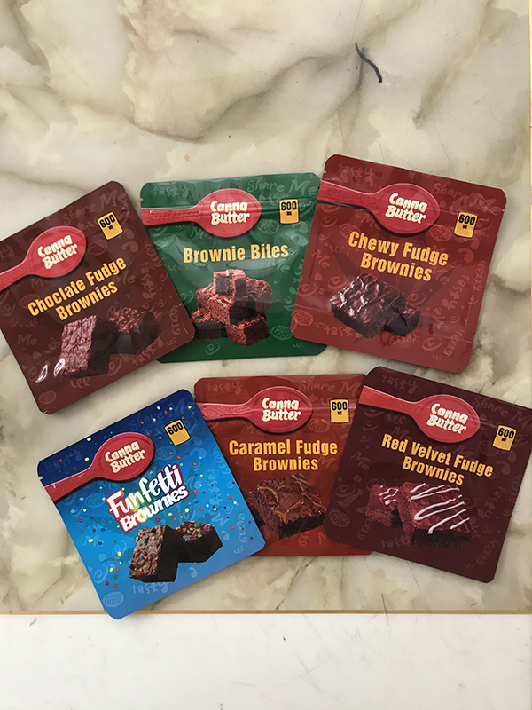 

Fudge Edible Brownies Package Mylar Bags For Chocolate Edibles Packaging Vape Bag Smell Proof Gusset Full Color Printed Poly Resealable Myla Packages
