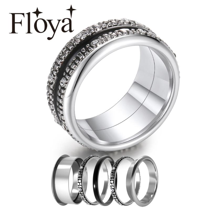 

Cluster Rings Floya Black Bijoux Femme Original Stackable Band Ring Various Match Arctic Symphony Collection Jewelry Bague Mujer