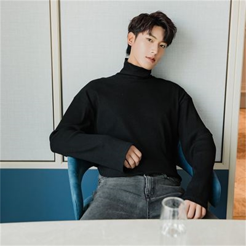 

2021 New Pure Color Wild Long-sleeved T-shirt Cotton Bottoming Shirt Loose Casual Simple Q4pr
