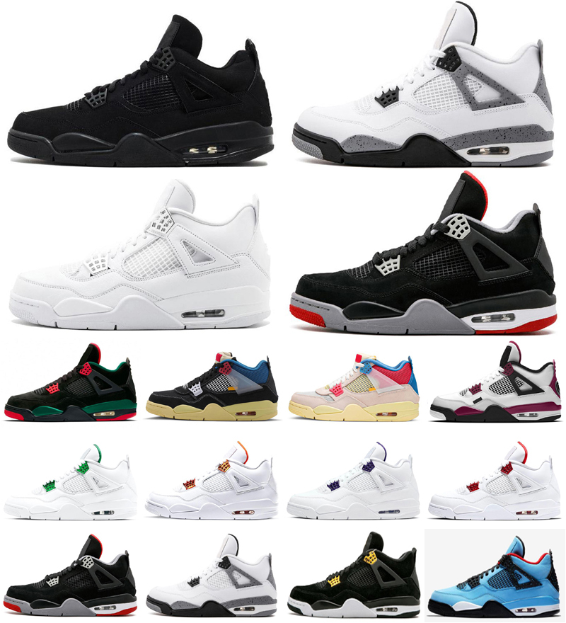 

Jumpman womens mens 4 4s Outdoor Shoes University Blue Royal ts Classic retro Cement Union Sail Fire Red Guava Ice trainers sneakers man woman shoe, As photo 22