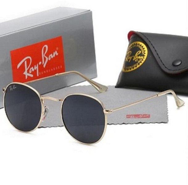 

High Quality New Ray Men Women Sunglasses Vintage Pilot Brand Sun Glasses Band UV400 Bans Ben Sunglasses With box and case 3447, White;black