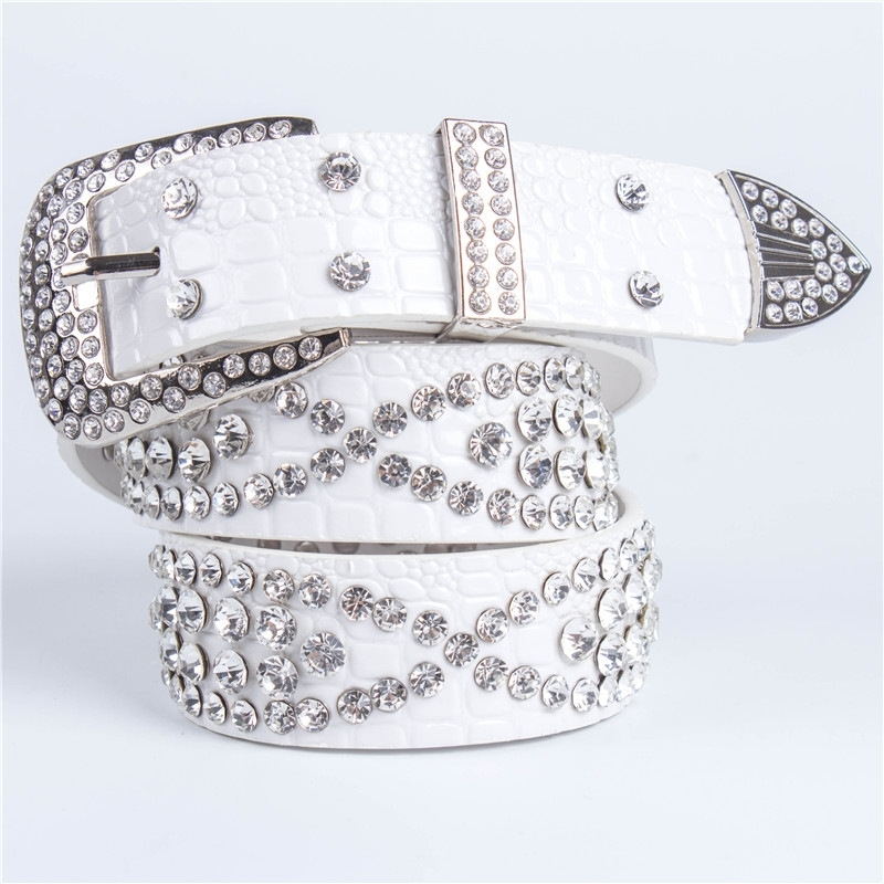 

Designer belts 2023 Beautiful dazzling wide Belt fashionable and versatile women's Rhinestone Belt buckle factory outlet