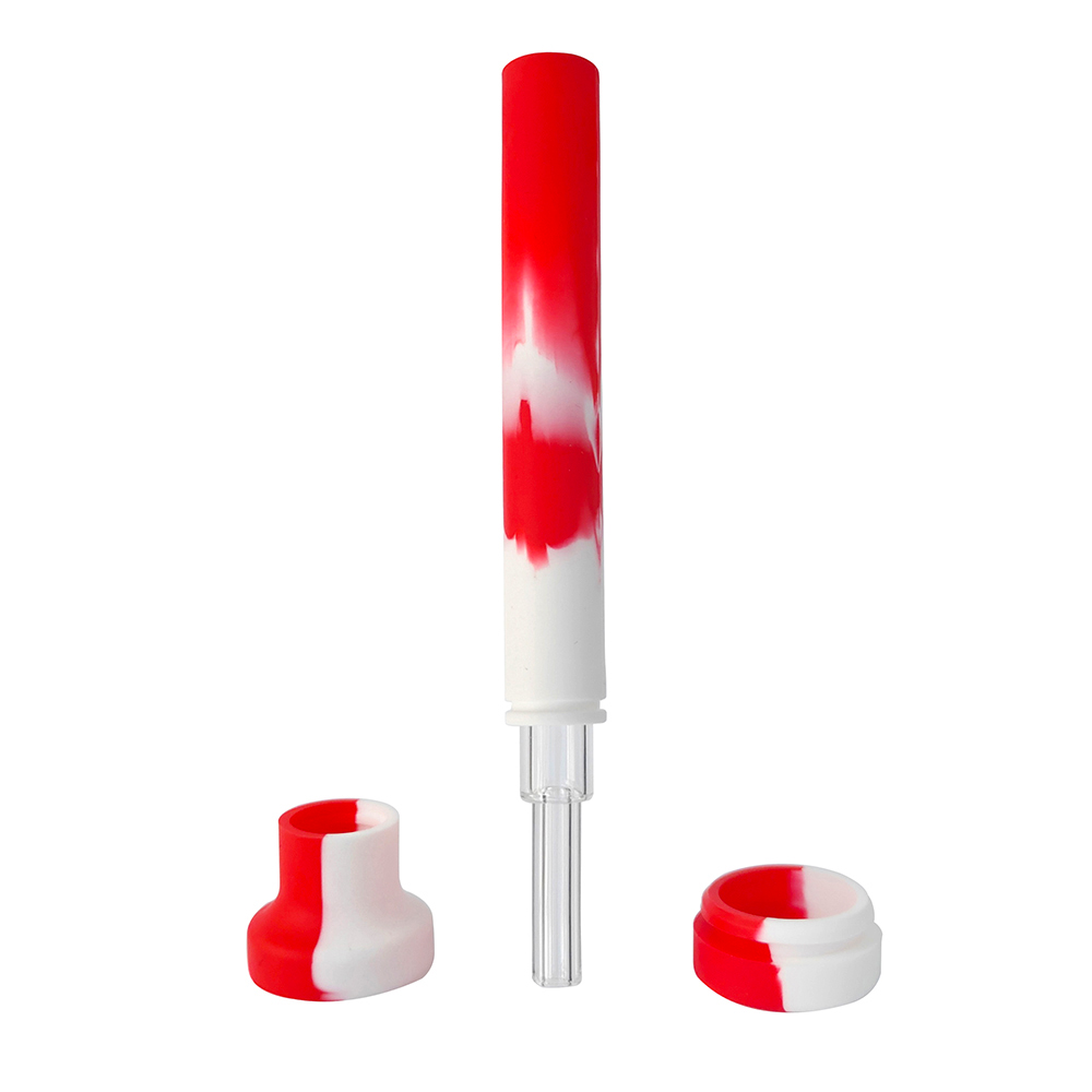 

silicone and glass pipe for wax and herb Smoking Accessories small-pipe 49pcs/box/