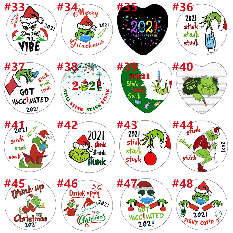 

DHL Grinch Quarantine Christmas Ornaments Xmas Hanging Personalize for Christmas Tree Decor Wearing Mask Designer 2021 To My Daughter