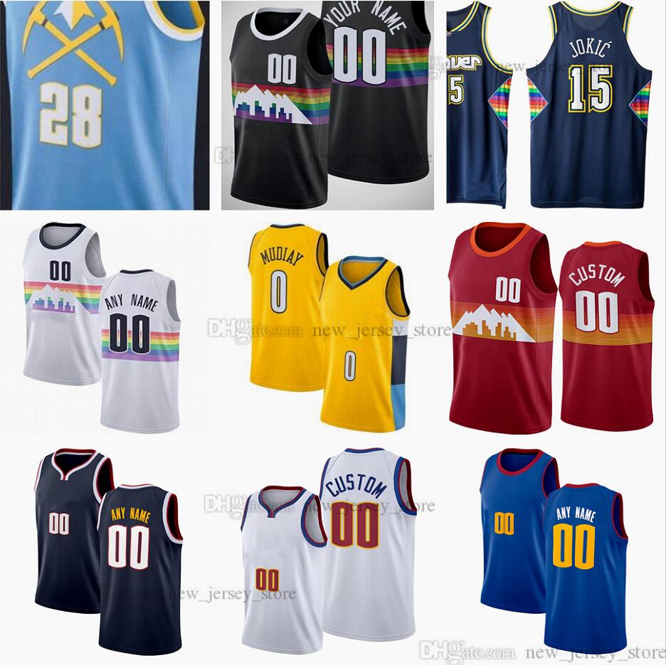

Printed New 75th City Basketball Jerseys 15 Jokic 7 Facundo Campazzo JaMychal 0 Green Jeff 32 Green Zeke 22 Nnaji Bones 3 Hyland Vlatko 31 Cancar Markus 00 Howard