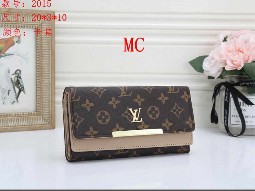 

wholesale new classic ladies long wallet for women multicolor coin purse card holder package Organizer wallet ladies zipper wallet pocket V5, Red;black
