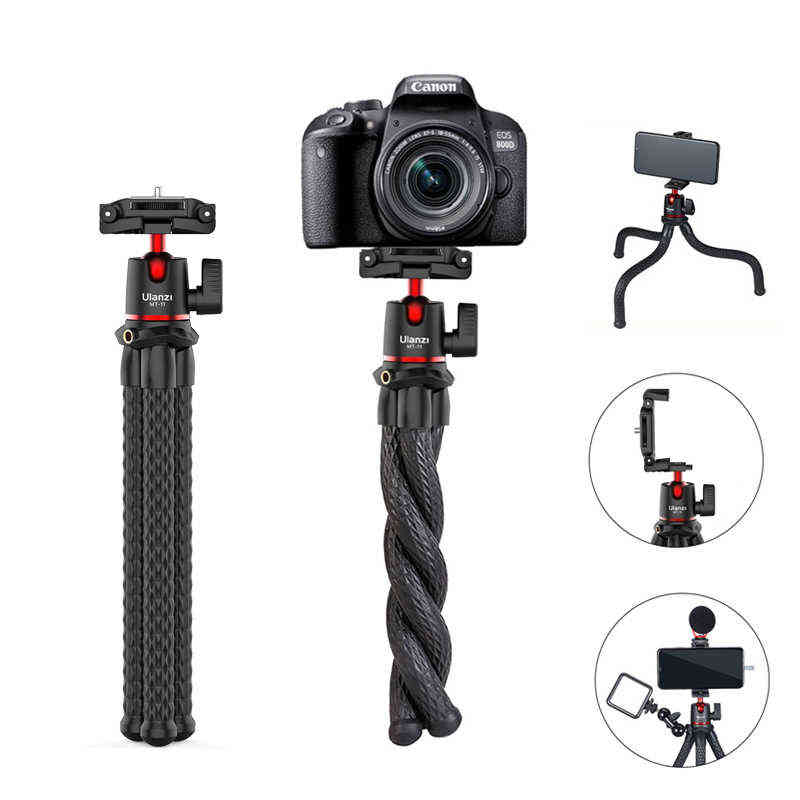 

Ulanzi MT-11 Flexible Octopus Tripod For Phone DSLR Camera Vlog Portable 2 in 1 Design Selfie Stick Tripod With Phone Holder H1104