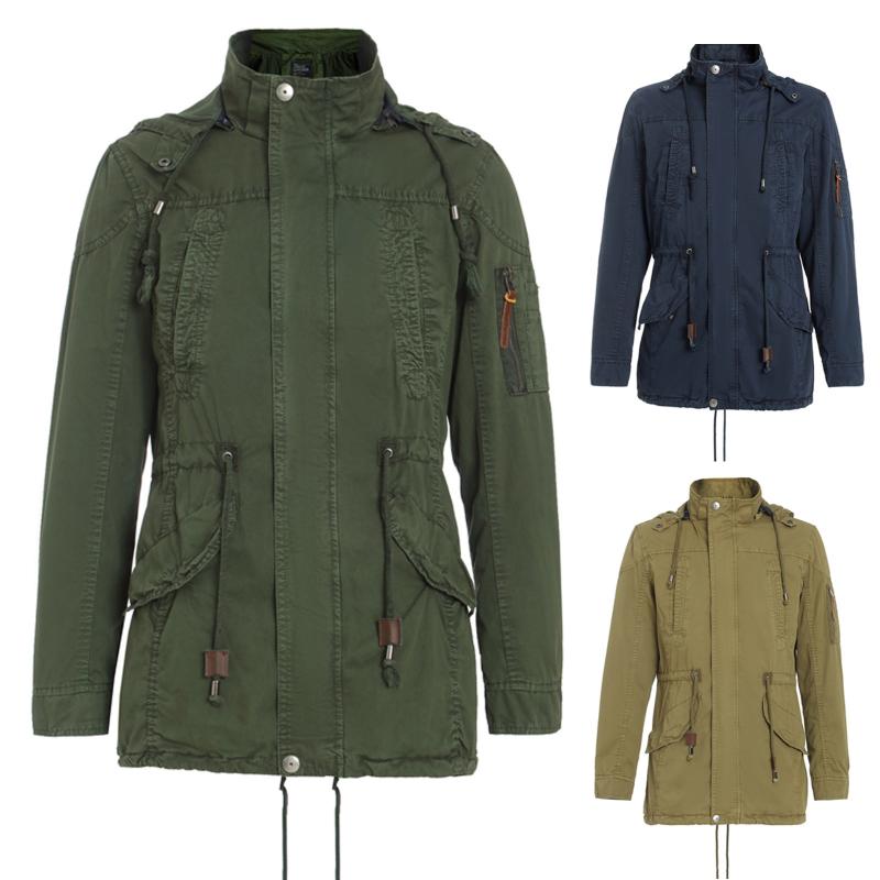 

Men's Jackets Warm Thickened Overcoat Plus Size Winter Mid-Length Solid Color Stand Collar Hooded Snow Jacket With Pocket, Blue