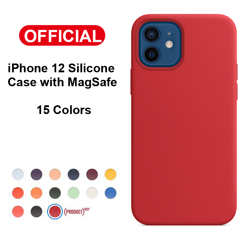 

Official 15 Colors Silicone Cases with MagSafe for iPhone 12 Mini Pro Max Original Quality Back Cover Case Retail Box Sealed Green Stick Logo, Cyprus green