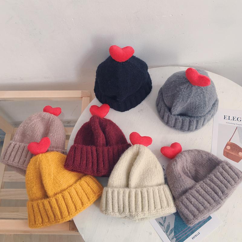 

Children's Knitted Hat Baby Boys Girls Hats Winter Warm Caps Unisex Newborn Baby Boys Girls Cap, Dr651 wine red