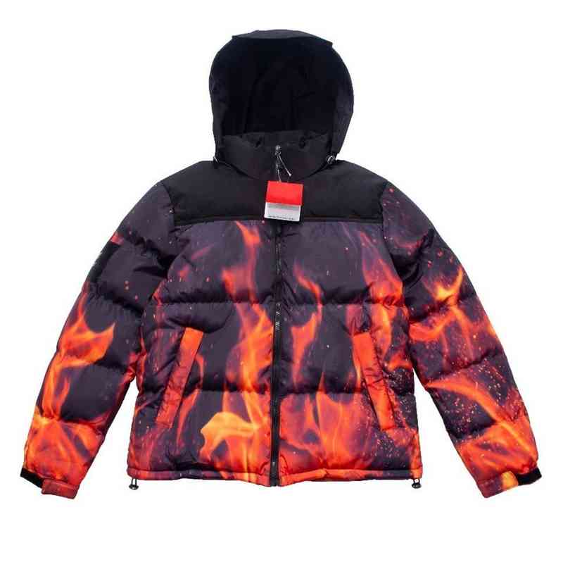 

Men's Down & Parkas Mens Stylist Coat Leaves Printing Parka Winter Jacket Men Women Feather Overcoat Size -2XL l7Yw# X2GD, 1# shoe box