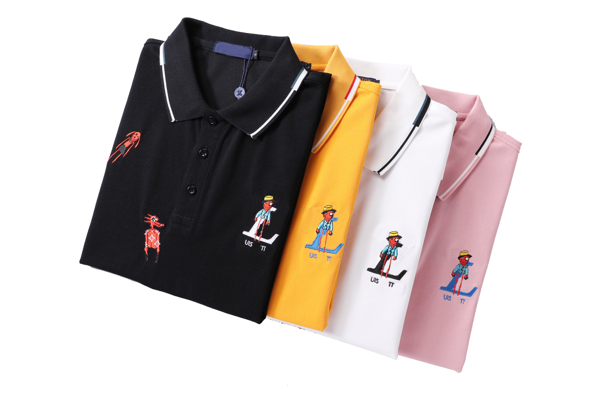 

Fashion Designer Men's Polos Shirts Men short sleeve T-shirt original single Lapel shirt men's jacket sportswear jogging suit M-2XL#17, Yellow