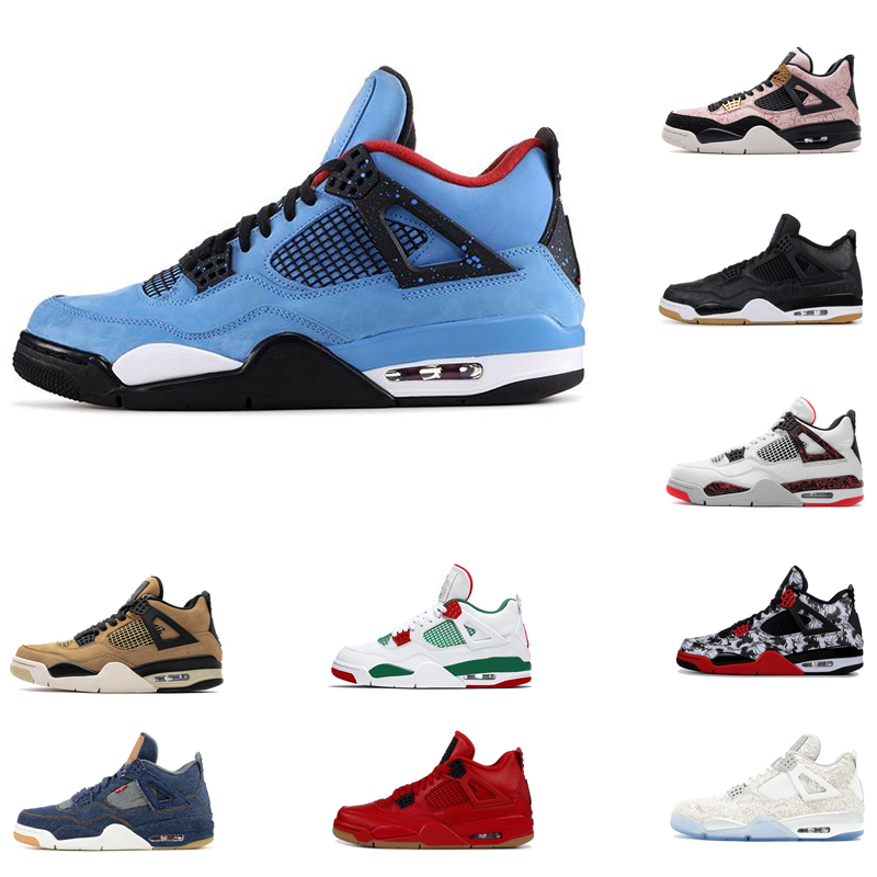 

Jumpman 4s Basketball Shoes 4 Designer Shoes Red Thunder University Blue Black Cat Sail Cement Hyper Royal men women outdoor trainers sneakers, Customize
