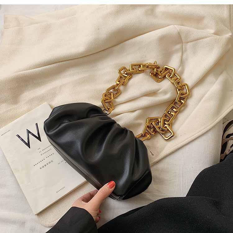 

Newset Luxury Cloud Shape Cloud Bag With Thick Chain Clutch Women Pouch Leather Clip Designer Handbags Crossbody Totes clutch bags [with box], Customize