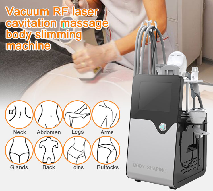 5 IN 1 Vela slim shape cavitation massager roller body slimming ,contouring & shaping 40k Fat Burning+RF+Vacuum Ultrasonic Cavitation Machine for fa
