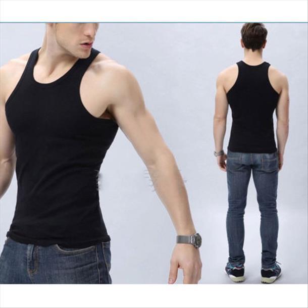 

arrive men bodybuilding fitness tank undershirt lifting vest basic plus size tanks, White;black