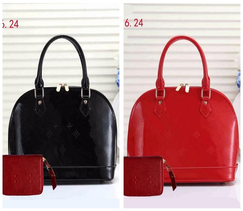 

High Quality Womens Genuine Leather shell Bags Mens alma BB MINI Handbags Have dust bag Wallets have lock and key classic 207