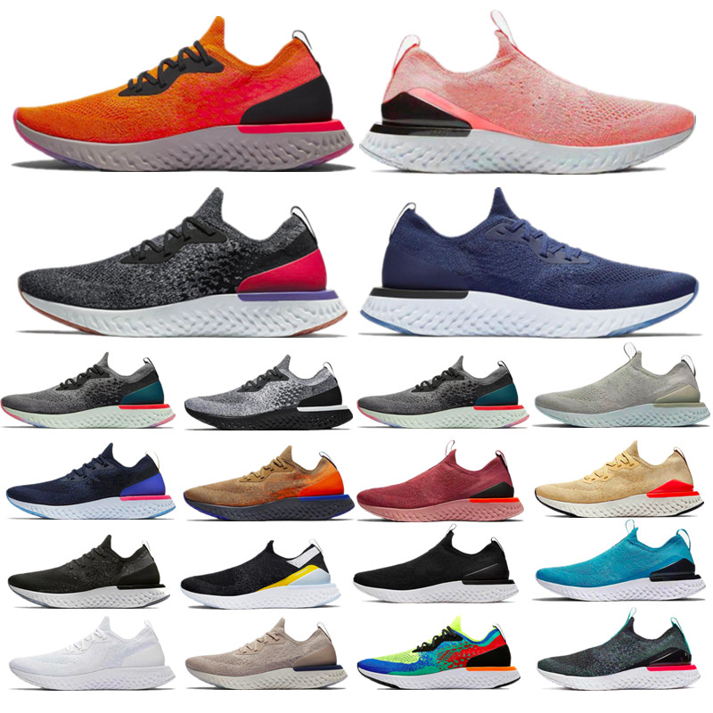 

Epic React Fly Knit Mens Running Shoes Pale Yellow Belgium Triple White Black Purple Burgundy Silver Grey spots Pink Cookies Cream Women Sports Trainers Sneakers, Grey 40-45