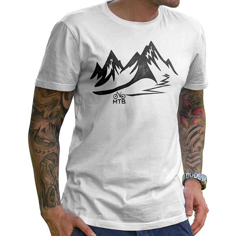 

Alpine pattern men's 3D printing T-shirt graphic optical illusion short sleeve party top street punk goth crew neck summer 100% cotton, White;black
