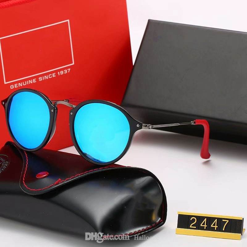

2021 Fashion Brand design Polarized Sunglasses driving Eyewear Metal Gold Frame Glasses Men Women Mirror Sunglasses Polaroid glass Lens, White;black