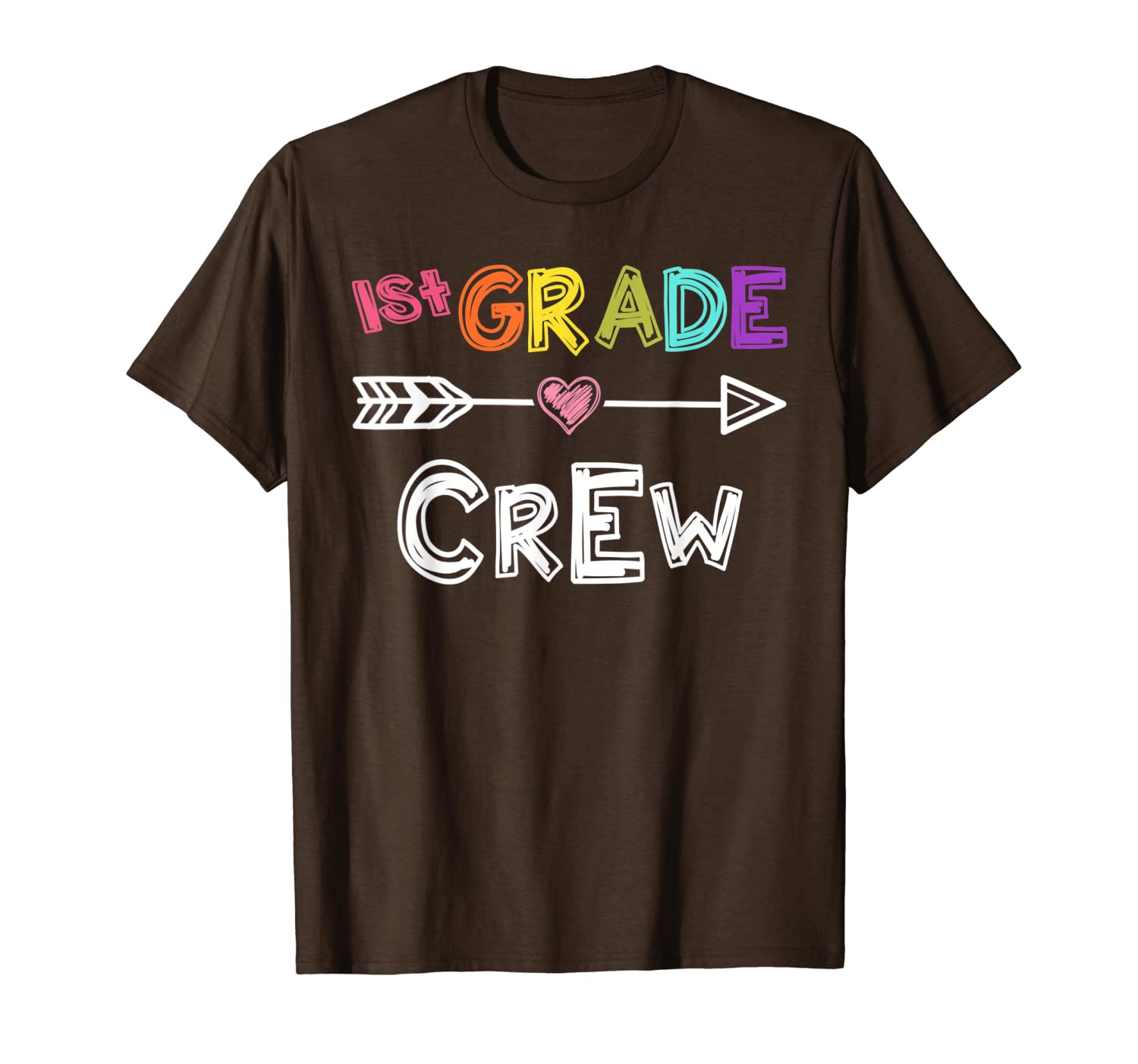 

1st grade crew t-shirt back to school teacher gifts, White;black