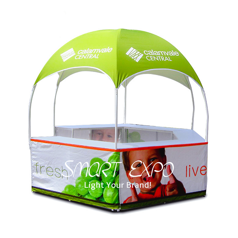 Easy Up Collapsible Dome Advertising Display Mall Kiosk for Sale with Custom Full Color Printing Graphics-image-711950708